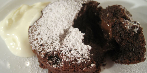 The Easiest Chocolate Almond Fondant Pudding Ever