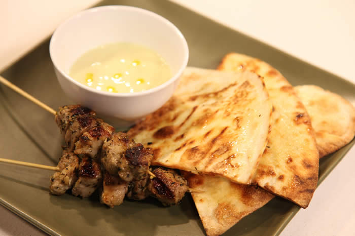 Pork Souvlaki with Skordalia