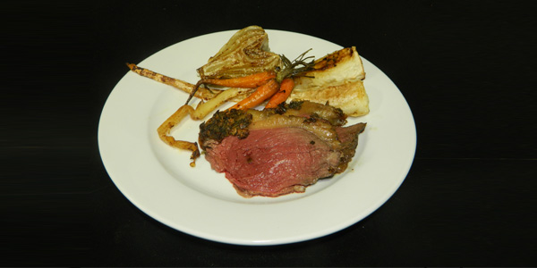 Slow Roasted Sage & Thyme Beef Rump with Winter Vegetables