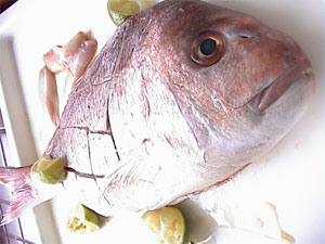 Steamed Snapper with White Wine Sauce