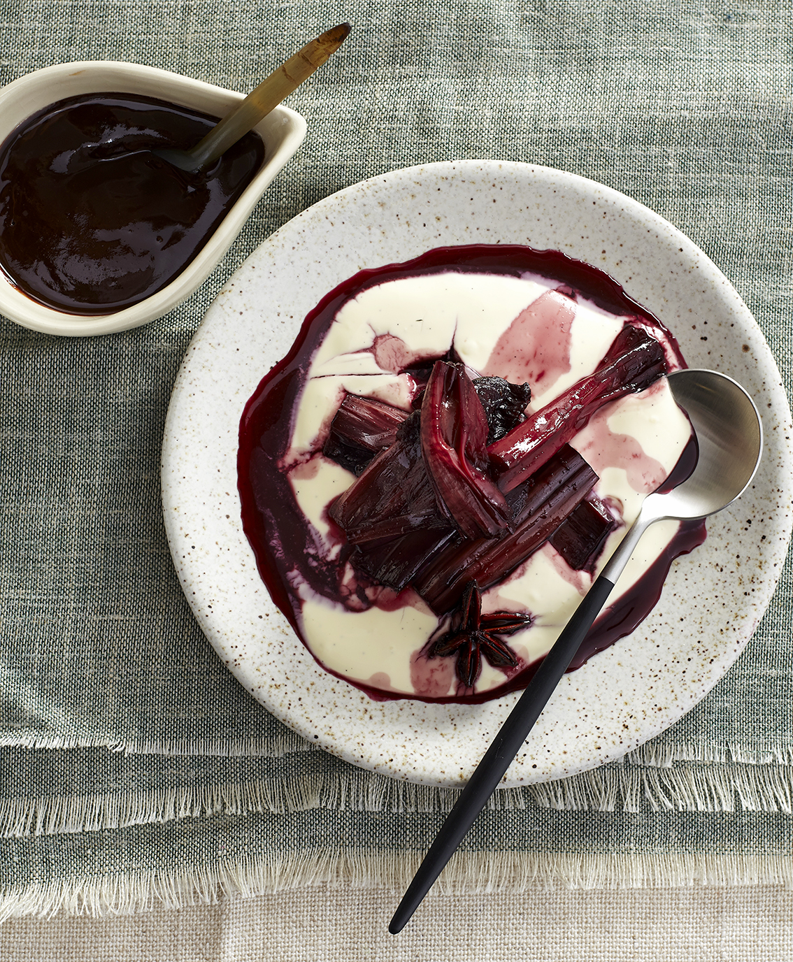 Chocolate, Cabernet and Rhubarb Dessert