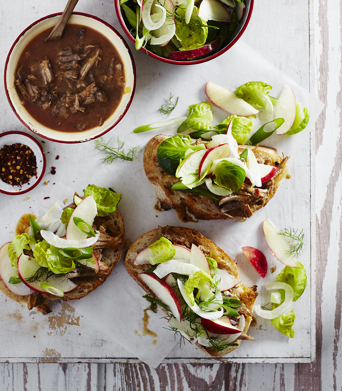 Easy Pulled Pork with Apple and Brussel Sprout Slaw