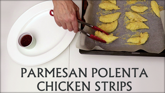Parmesan Polenta Chicken Strips