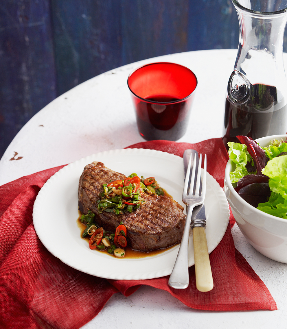 Perfect Steak with Hot and Sour Dressing