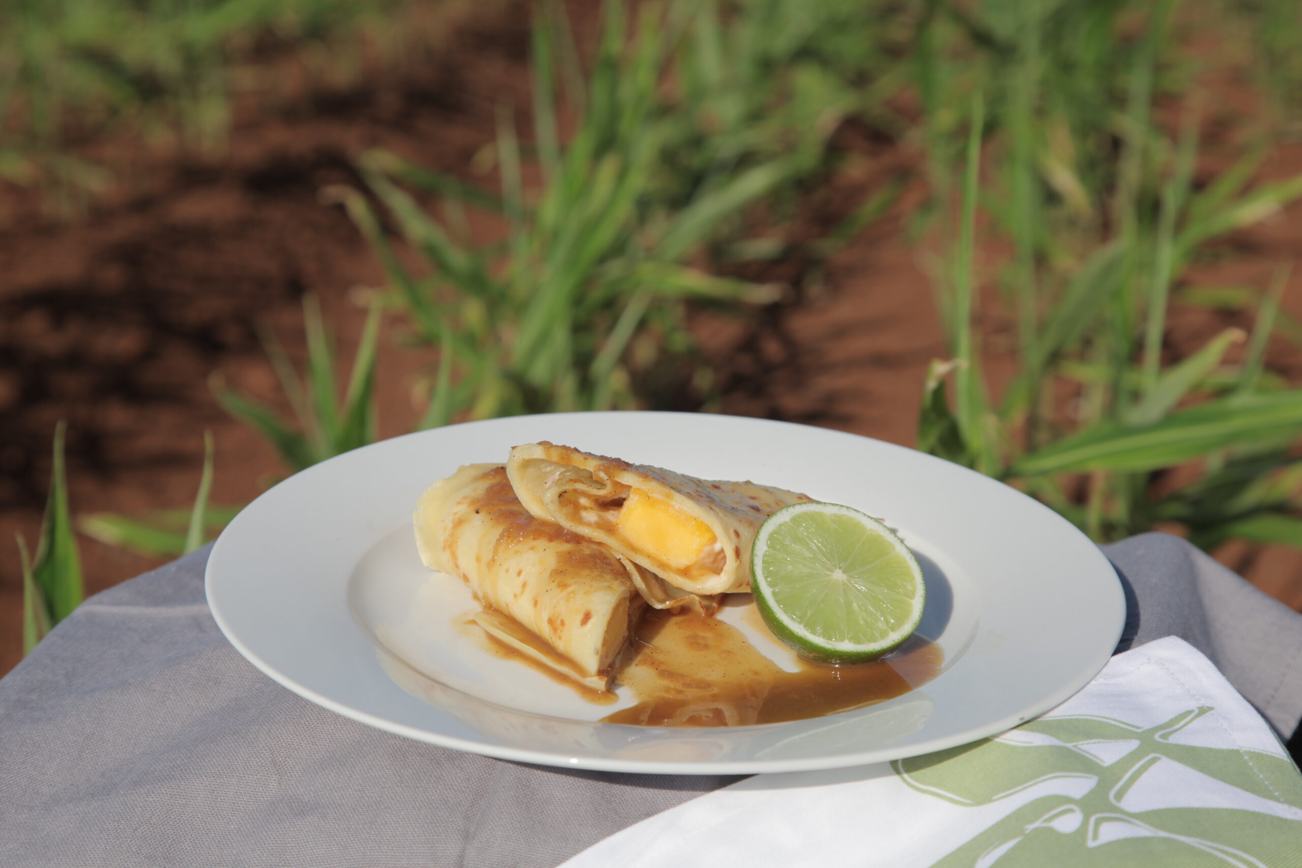 Ginger Cardamom Mango Crepes