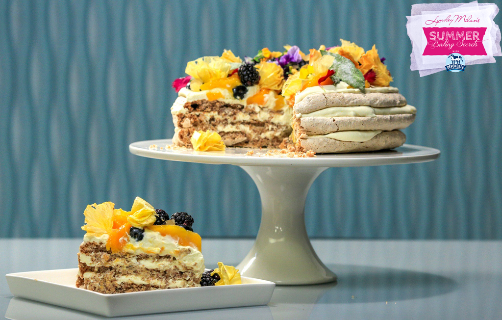 Layered Hazelnut Meringue Cake