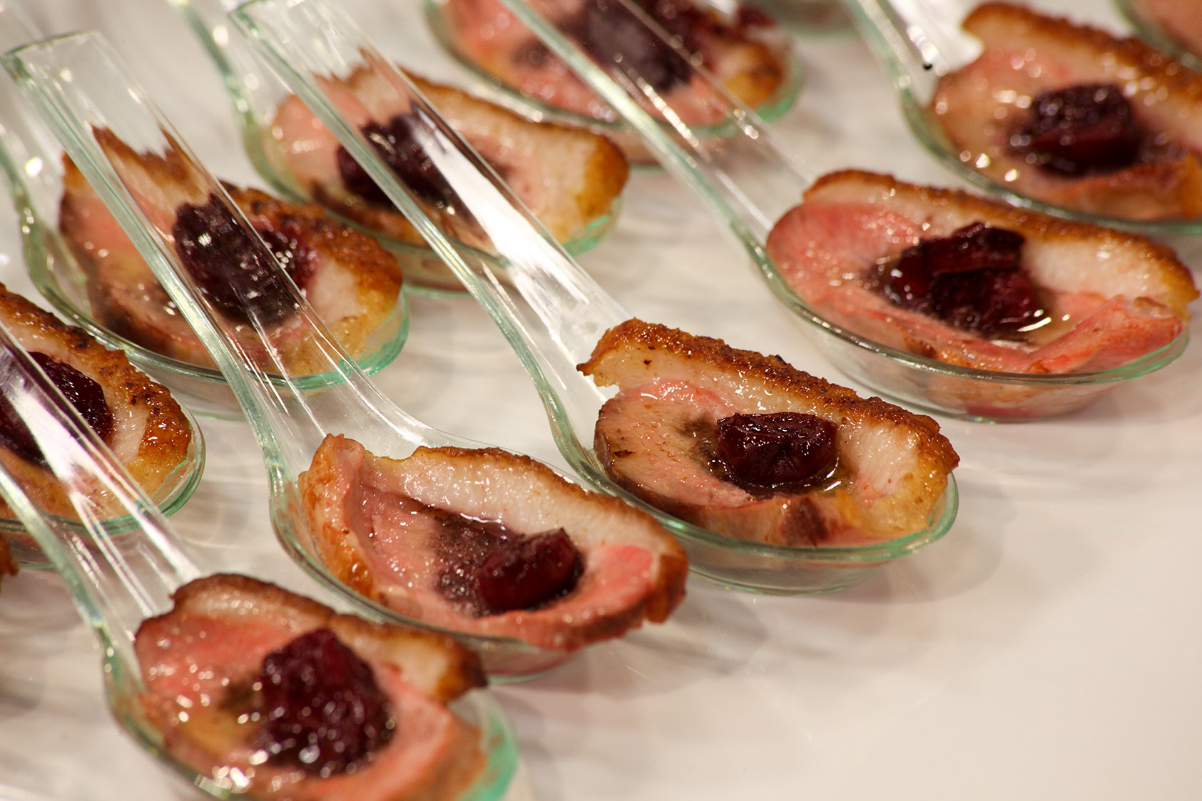 Smoked Duck with Christmas Spiced Pickled Cherries
