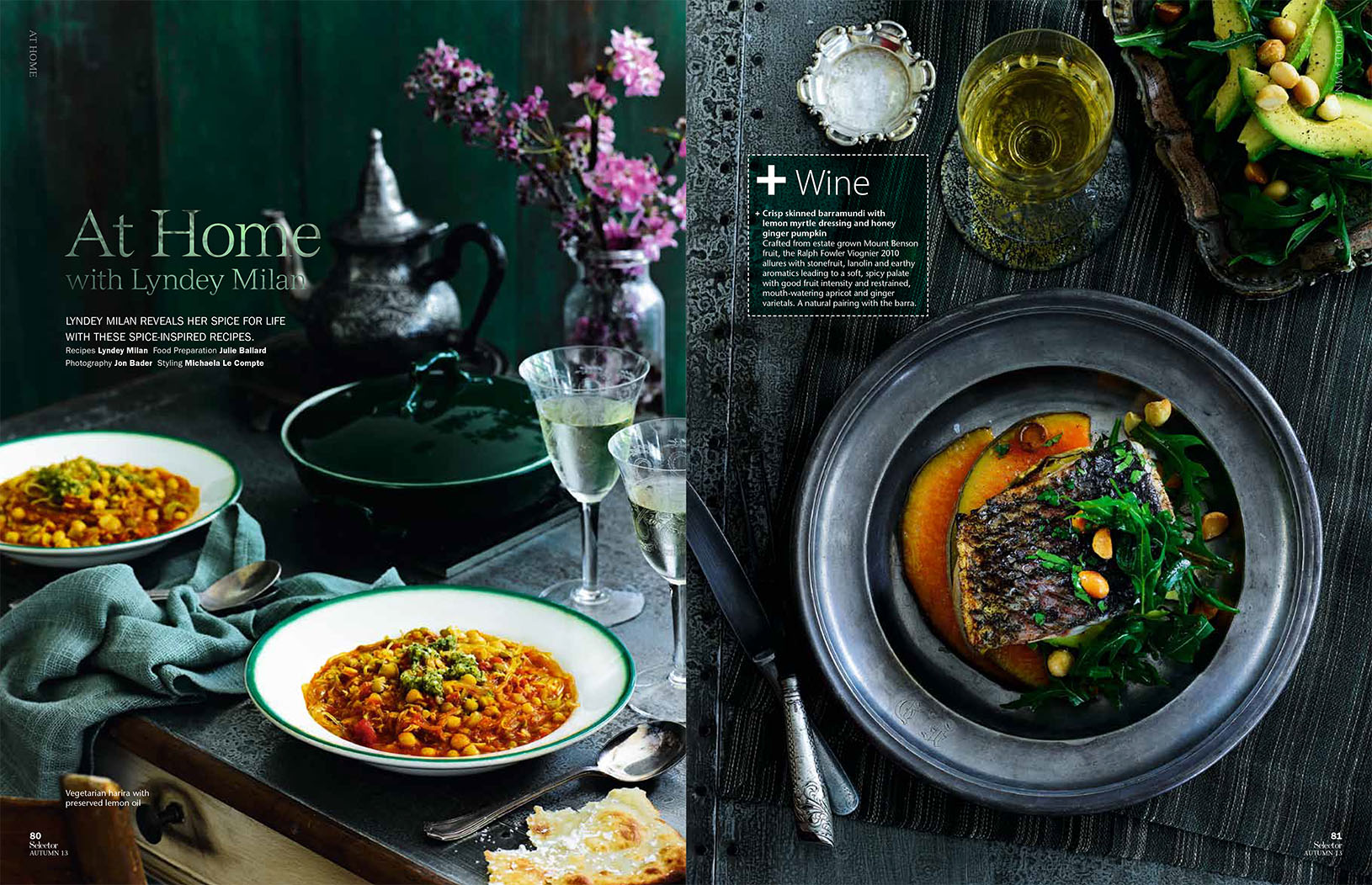 Persian chicken with walnuts and pomegranate with Jewel rice as featured in Selector Magazine, Autumn 2013 issue