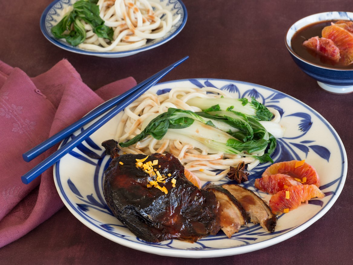 Glazed Chinese Duck with Redbelly Blood Orange and Ginger