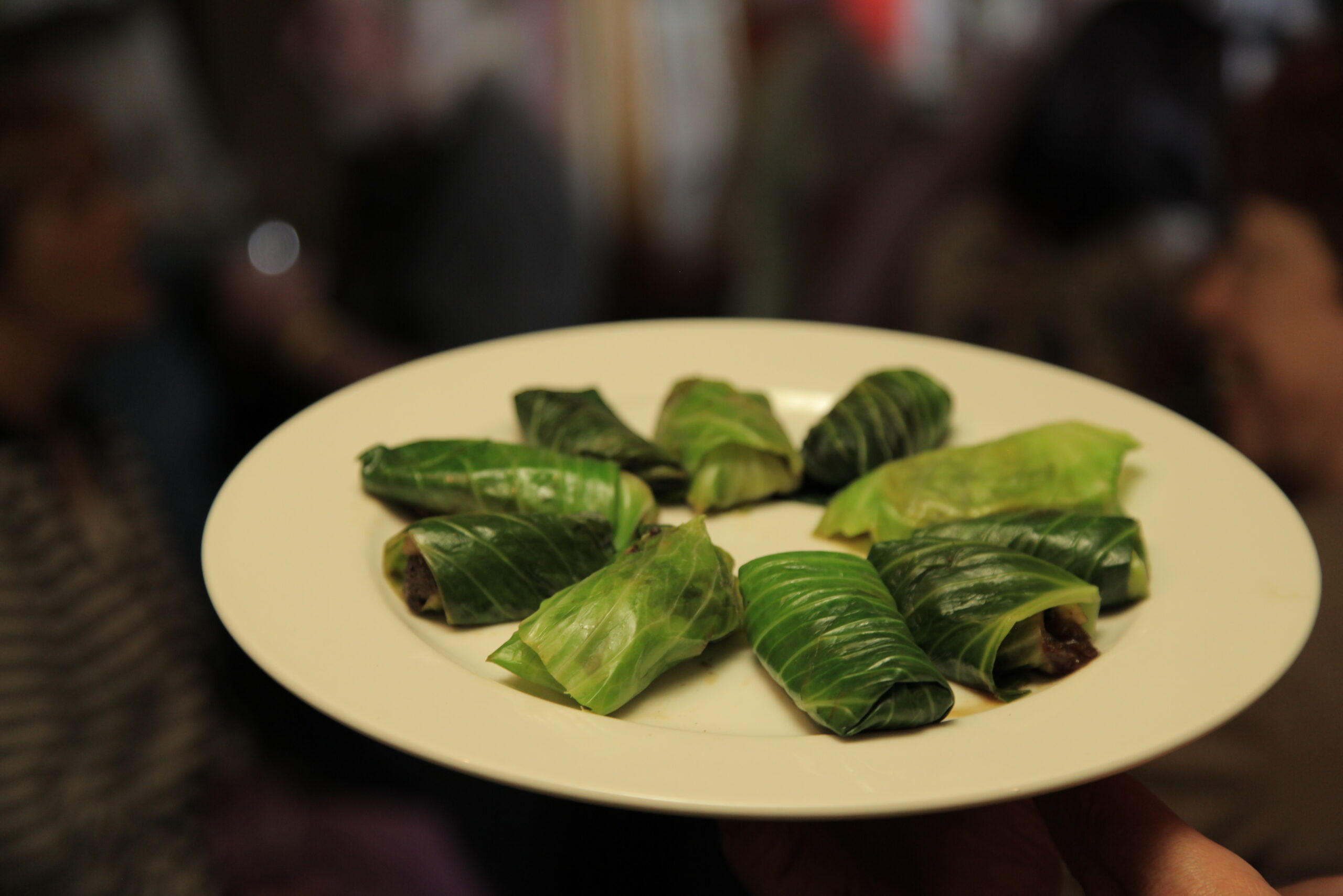 Black Pudding and Cabbage Rolls
