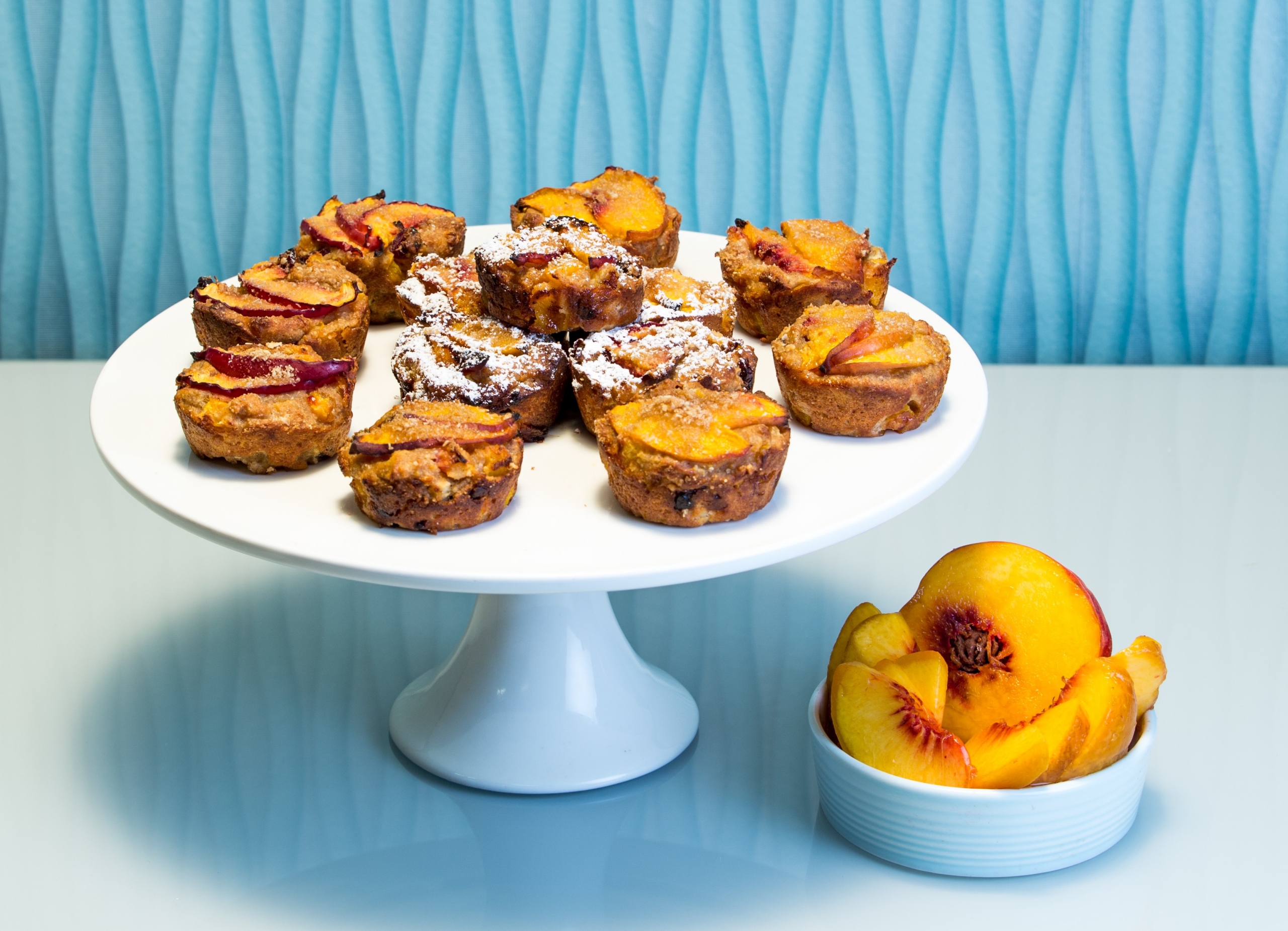 Little Festive Summer Stone Fruit and Ricotta Cakes