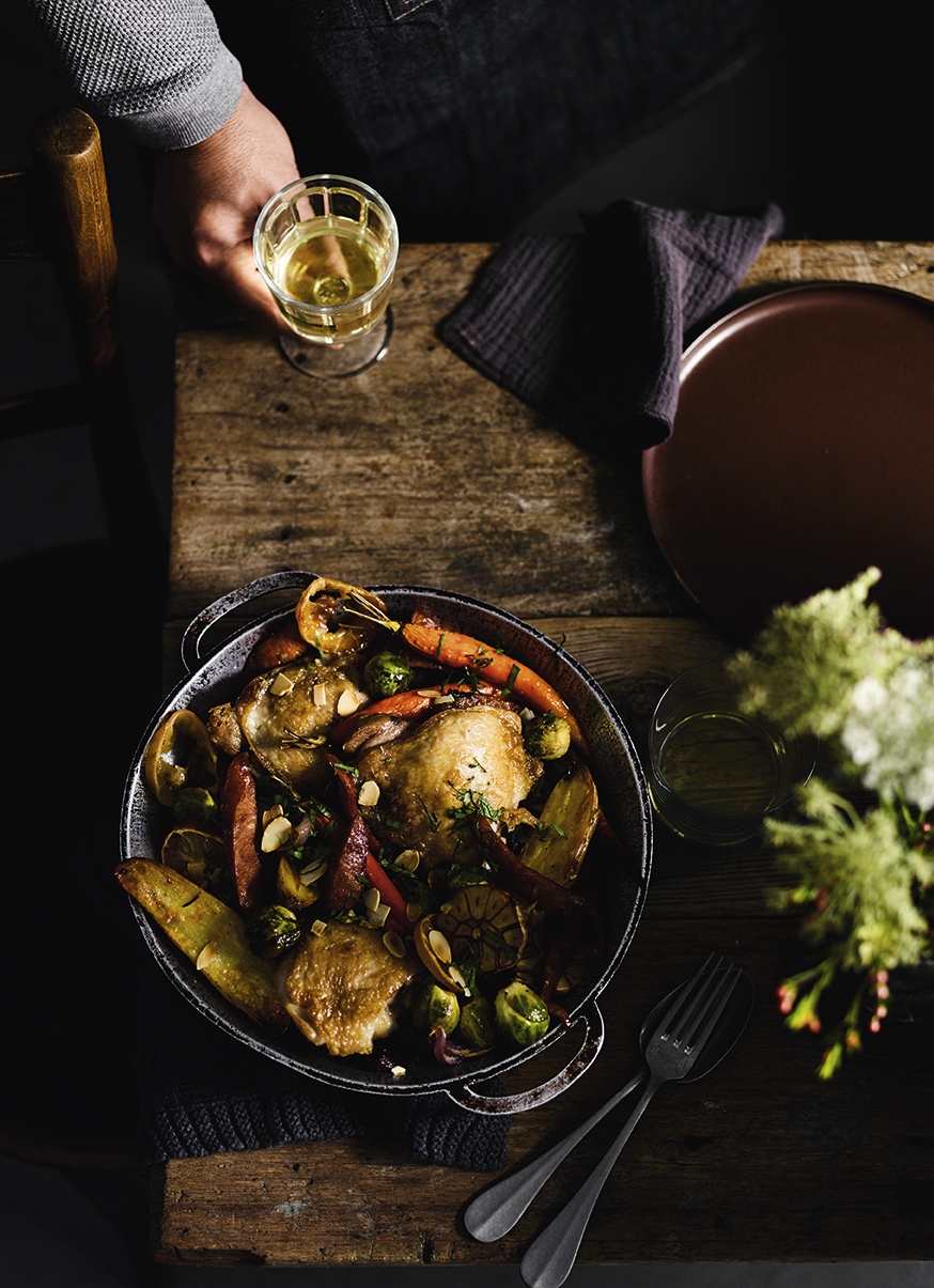 Chicken, Chorizo and Lemon Tray Bake