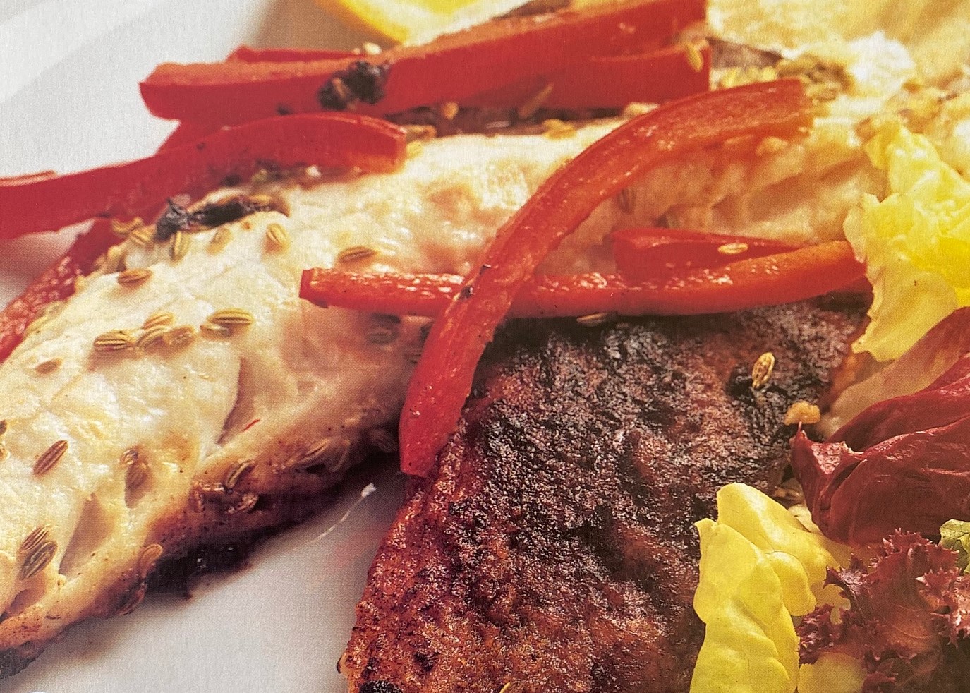 Crisp Skinned Flathead with Capsicum