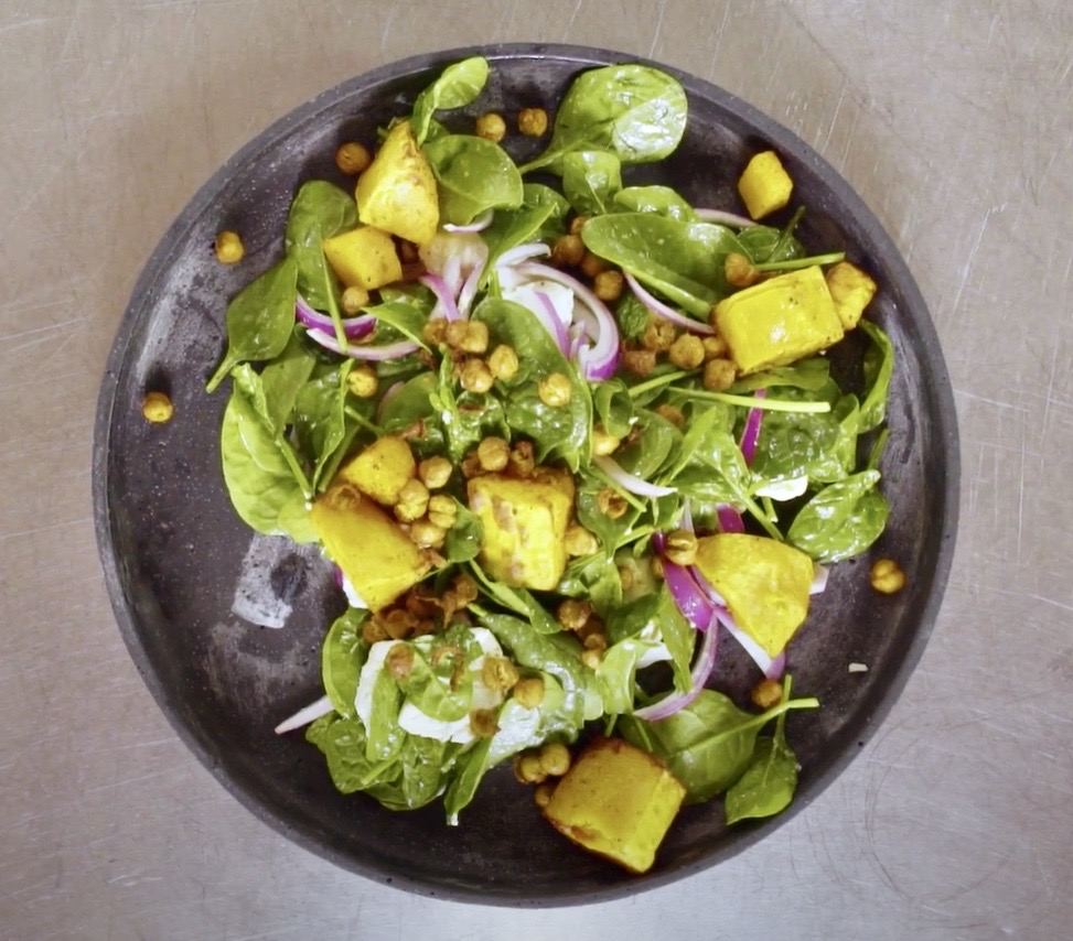 Spiced Chickpea, Pumpkin & Spinach Salad