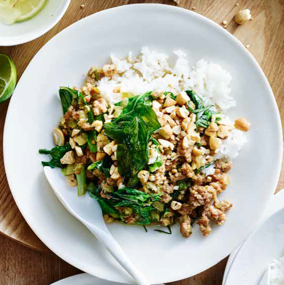 Spicy Pork and Thai Basil Stir-fry