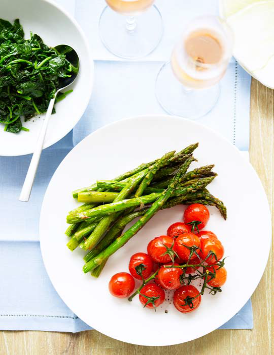 Roasted Asparagus and Truss Tomatoes