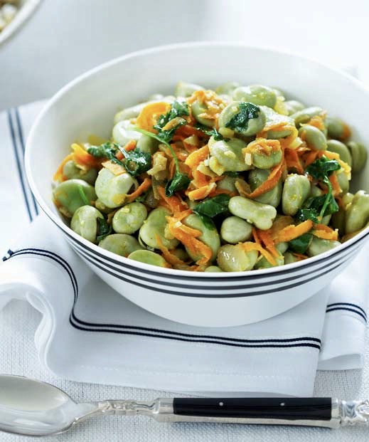 Broad beans with Coriander and Cumin or Green Foul