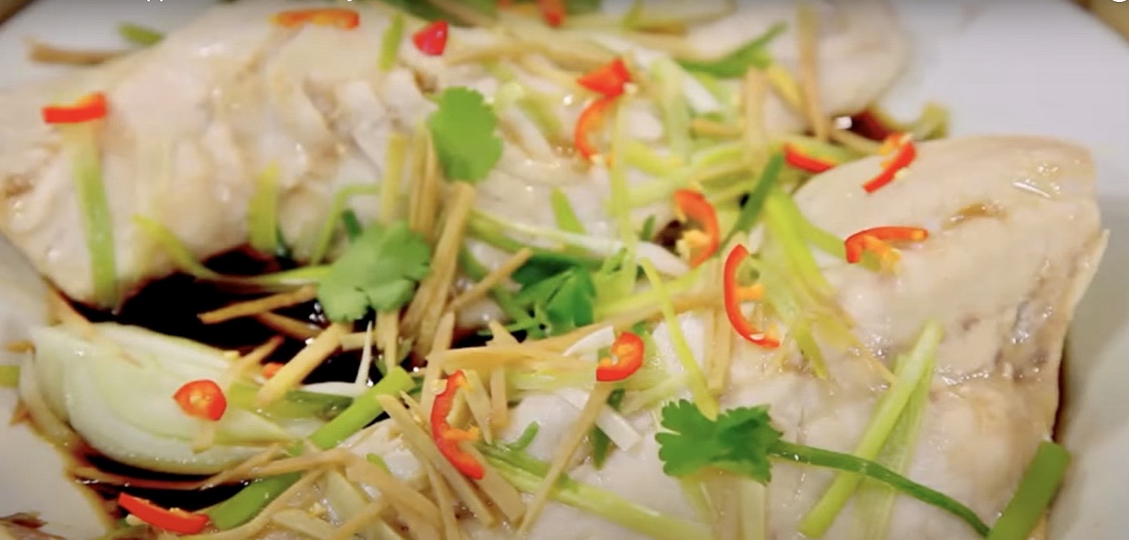 Steamed Snapper with Ginger, Shallots & Soy