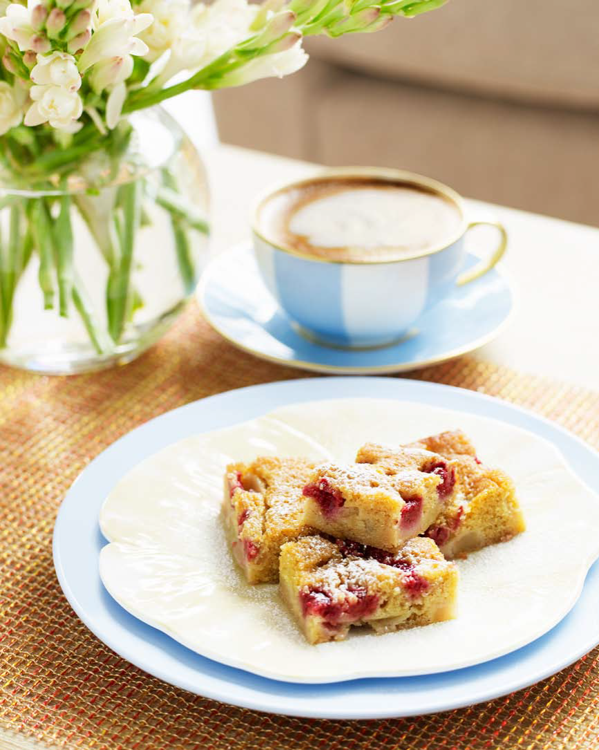 Spiced Apple & Raspberry Slice