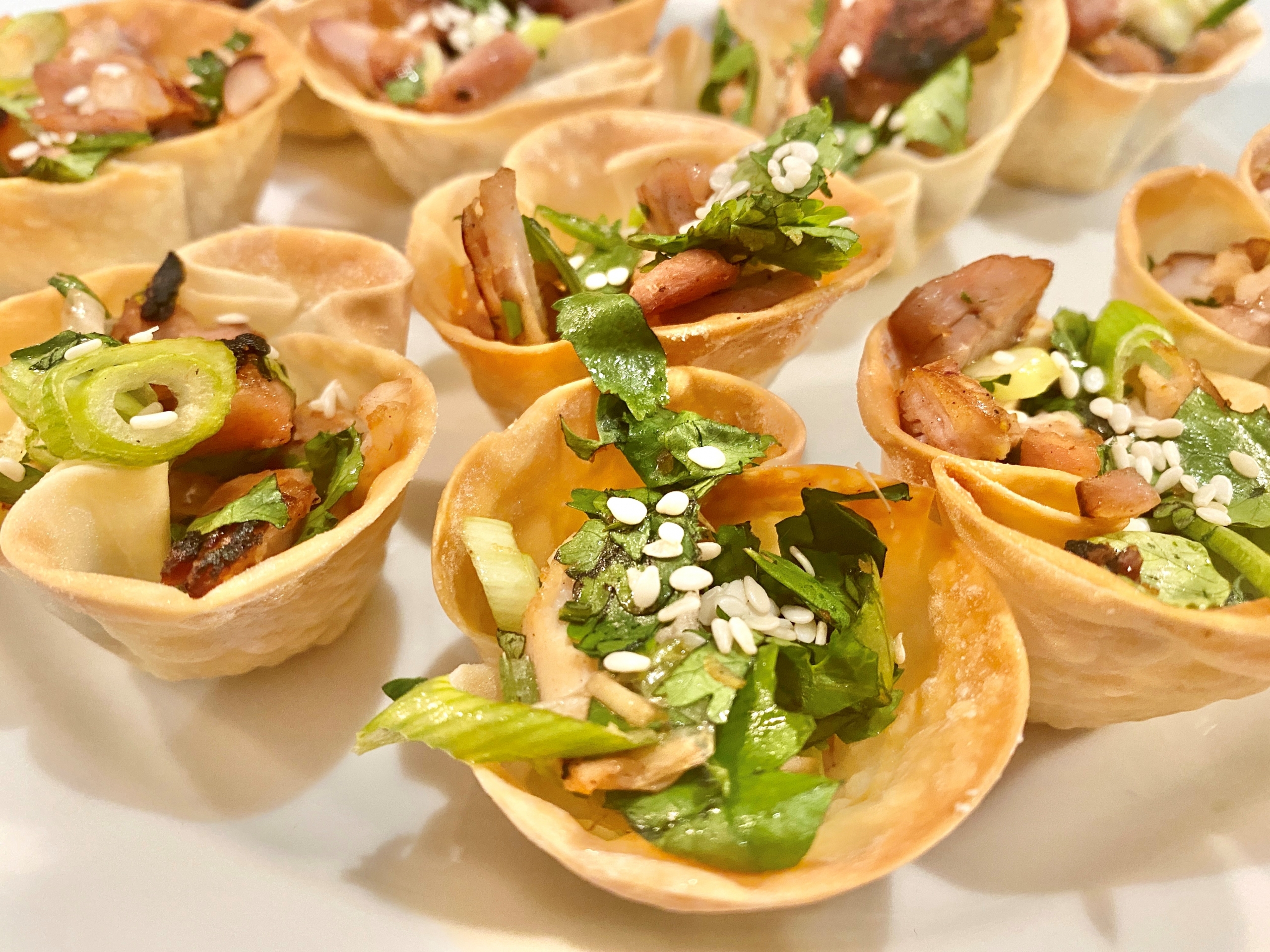 Chinese Chicken Wonton Cups