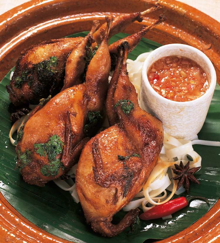 Spiced Quail with Nam Jim