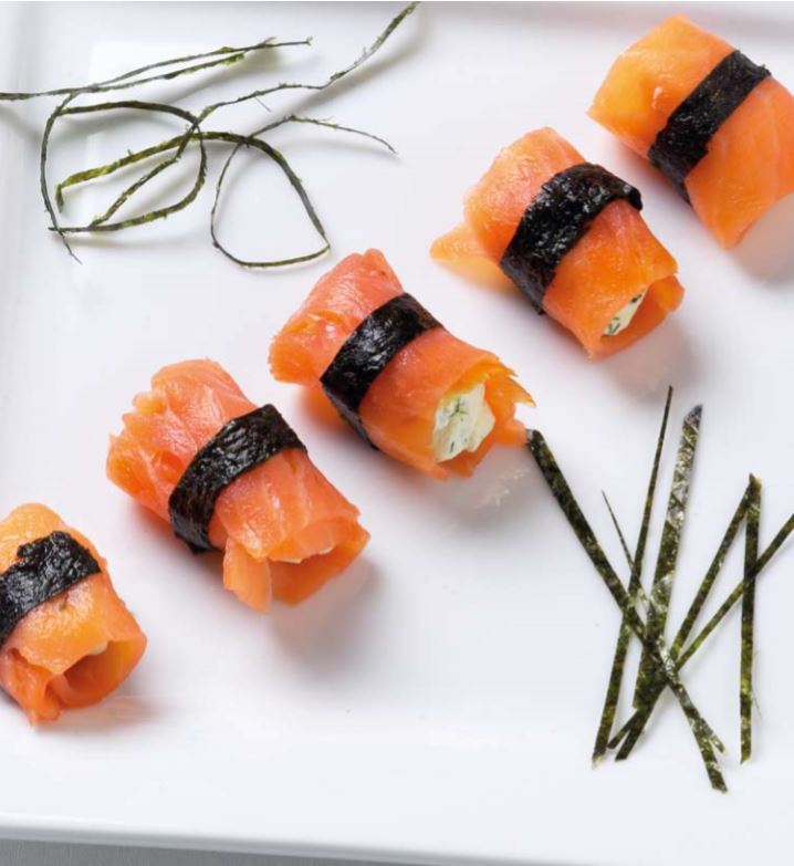 Smoked Salmon and Nori Rolls