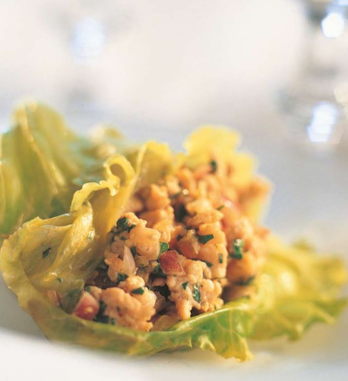 Thai Salad Wrapped  in Lettuce Leaves
