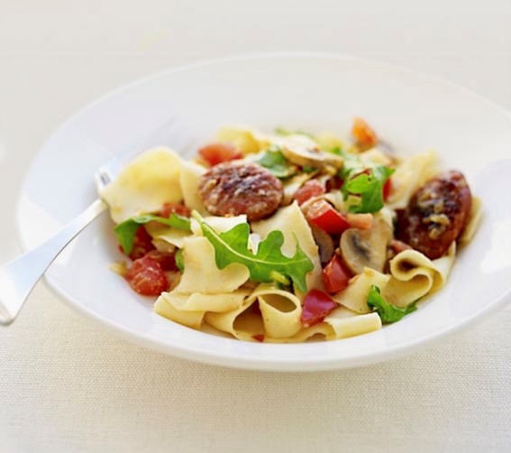 Rag Pasta with Chorizo “Carbonara” Style