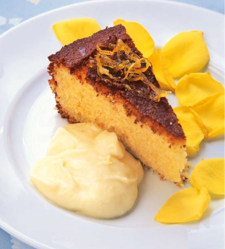 Lemon Polenta Cake & Lemon Mascarpone