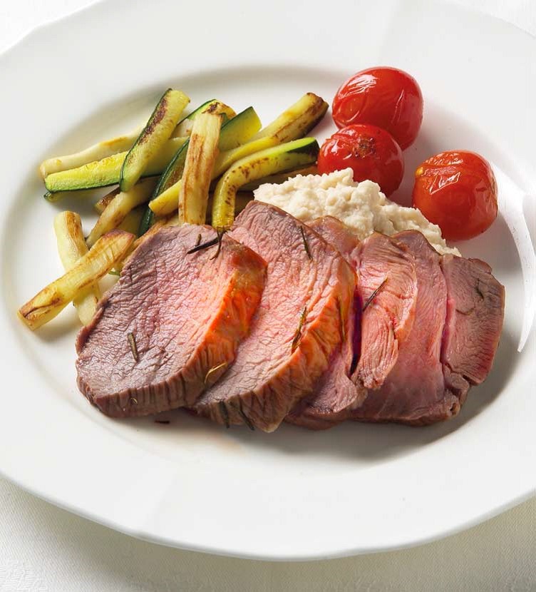 Lamb Mini-roast with Garlicky White Bean Purée