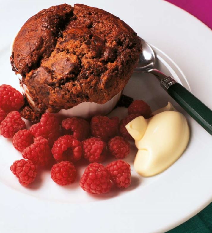 Chocolate Raspberry Puddings