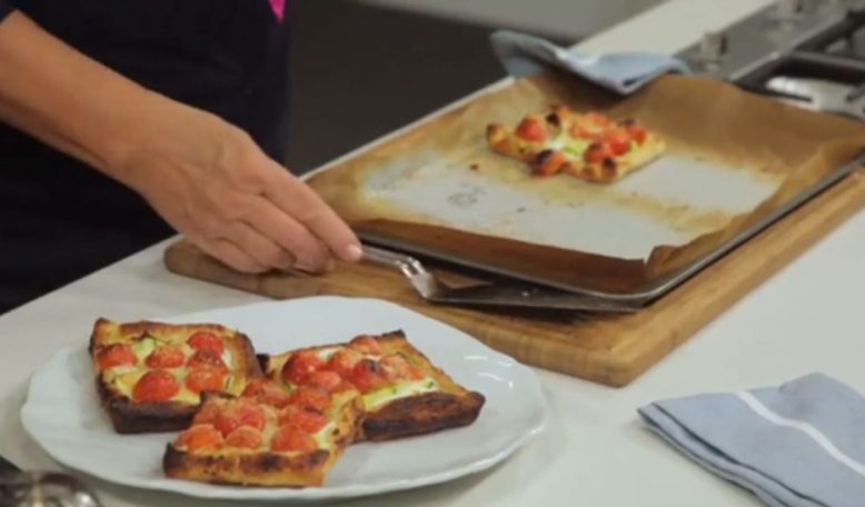 Tomato, Zucchini & Blue Cheese Tarts