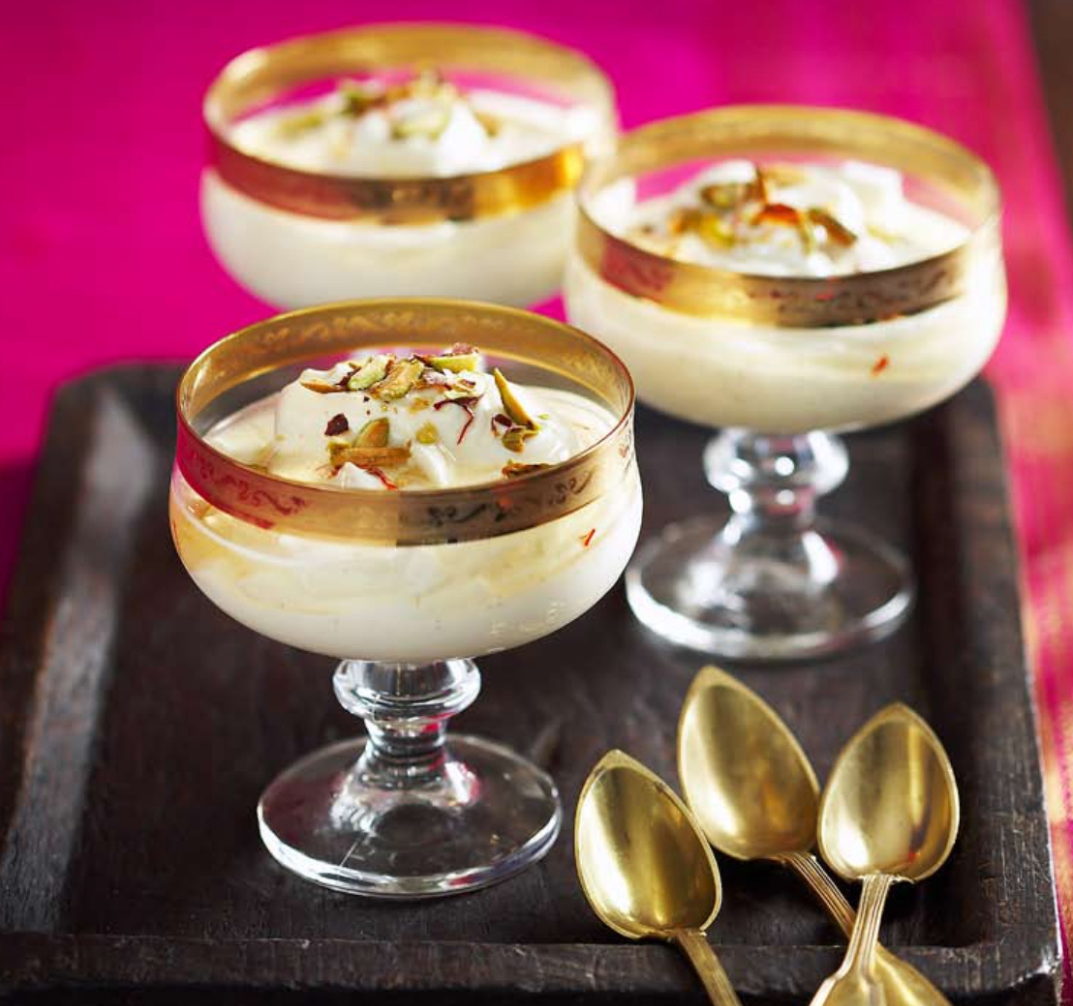 Saffron Yoghurt with Cardamom & Pistachios