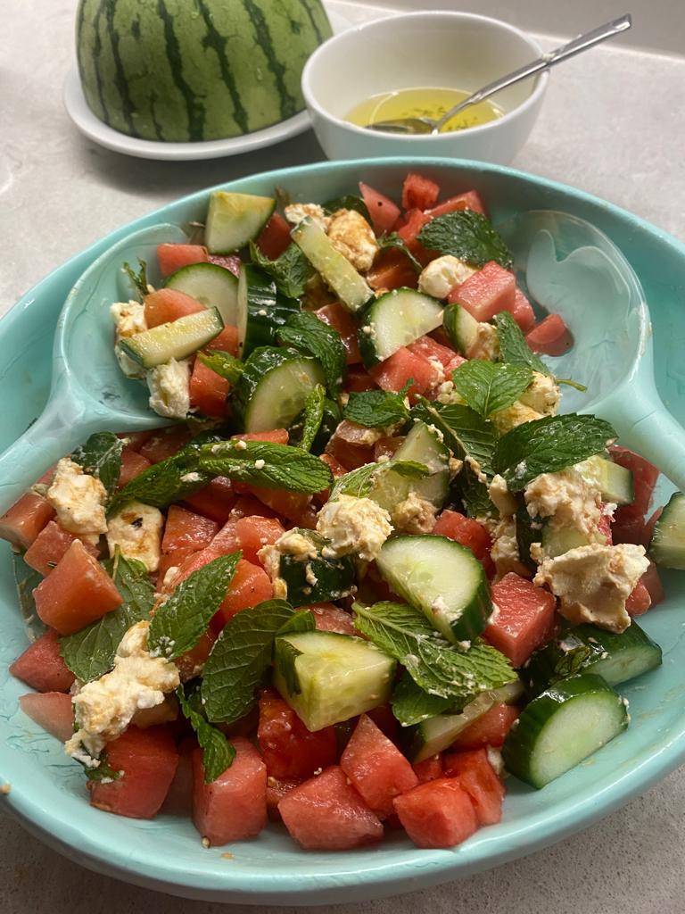 Watermelon Feta and Mint Salad