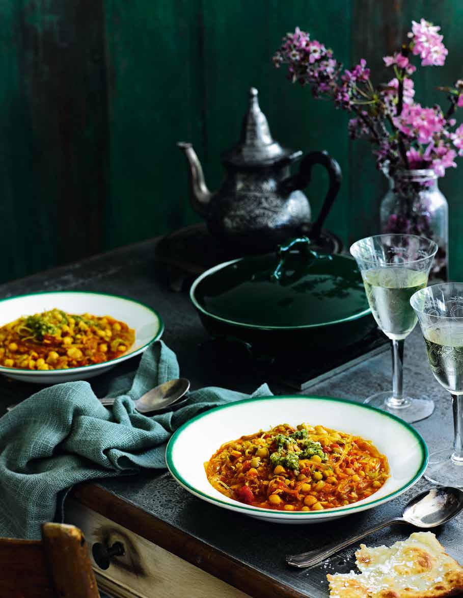 Vegetarian Harira with Preserved Lemon Oil